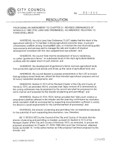 j\ CITY COUNCIL RESOLUTION - Land Use Research Foundation