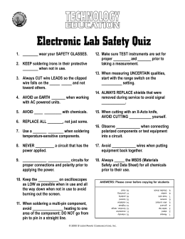 ARC Risk Assessment – Soldering