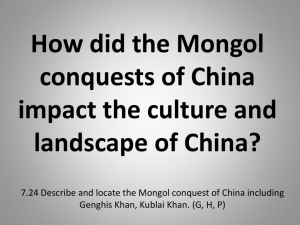 How did the Mongol conquests of China impact the culture and