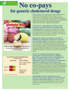 No co-pays for generic cholesterol drugs!