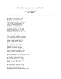 Anne Bradstreet Upon The Burning Of Our House Essay Custom Paper Anne Bradstreet Upon The Burning Of Our House Essay Anne Bradstreet Author Of Upon The