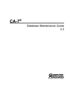 CA-7 3.3 Database Maintenance Guide