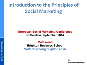 - World Social Marketing Conference