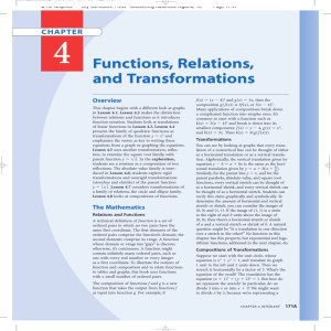 Functions, Relations, and Transformations