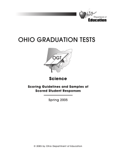 ohio graduation tests - Ohio Department of Education