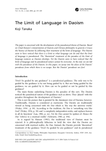 The Limit of Language in Daoism