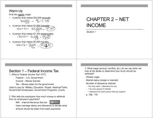CHAPTER 2 – NET INCOME