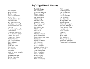 Fry's Sight Word Phrases