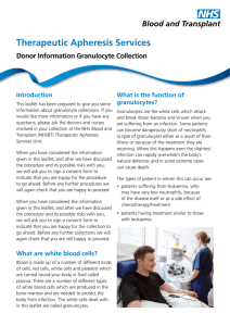 Granulocyte Collection