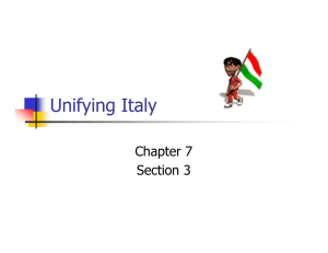 Unifying Italy