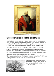 Giuseppe Garibaldi on the Isle of Wight