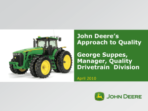 John Deere's Approach to Quality