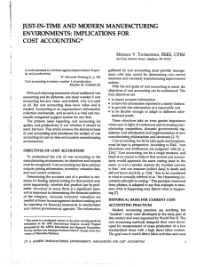 implications for cost accounting