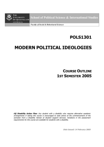 modern political ideologies - School of Political Science and