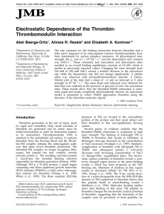 Electrostatic Dependence of the Thrombin