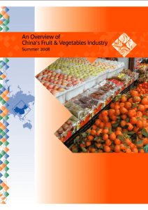 Overview of China's fruit & vegetables industry