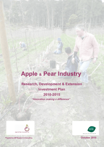 Apple & Pear RD&E PLan 2010-2015