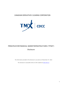 Disclosure - Canadian Derivatives Clearing Corporation