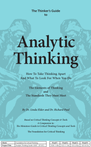 Analytic Thinking - Critical Thinking