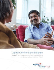 Capital One Pro Bono Program