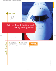 Activity-Based Costing and Quality Management