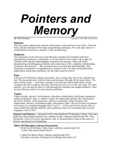 Pointers and Memory - Stanford CS Education Library