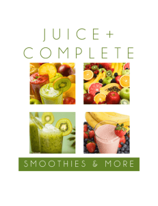 Juice Plus Complete Smoothie Recipe Book