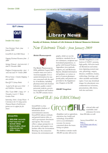New Electronic Trials : from January 2009 GreenFILE