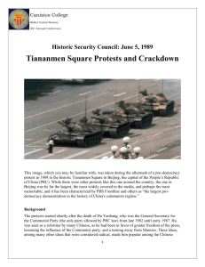 Tiananmen Square Protests and Crackdown