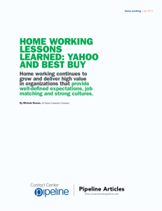 HOME WORKING LESSONS LEARNED: YAHOO AND BEST BUY