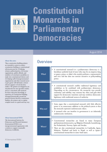 Constitutional Monarchs in Parliamentary