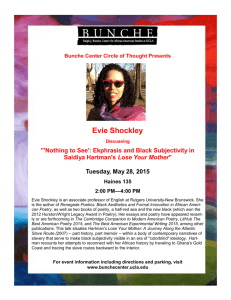 Evie Shockley - Ralph J. Bunche Center for African American