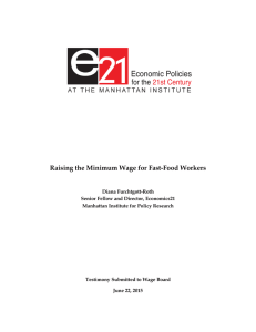 Raising the Minimum Wage for Fast-Food Workers