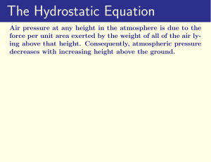 The Hydrostatic Equation