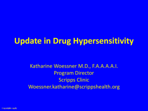 Update in Drug Hypersensitivity