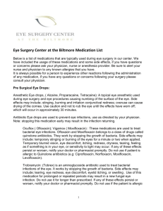 Eye Surgery Center at the Biltmore Medication List
