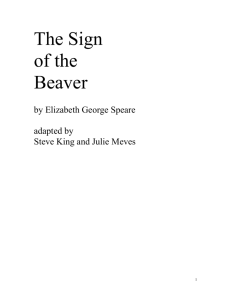 The Sign of the Beaver - Irvine Teacher Idea