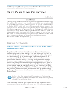 FREE CASH FLOW VALUATION