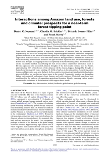 Interactions among Amazon land use, forests and climate