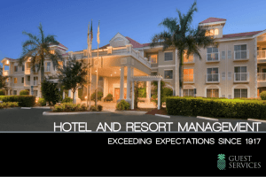 Hotel and Resort Management