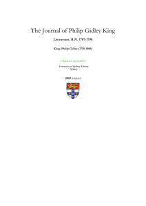 The Journal of Philip Gidley King