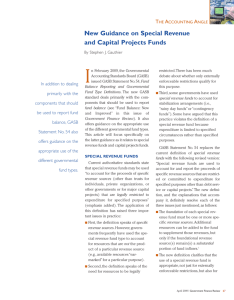 New Guidance on Special Revenue and Capital Projects Funds