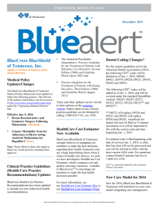 Dec. - BlueCross BlueShield of Tennessee