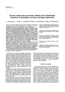 Chronic obstructive pulmonary disease and anaesthesia: formation
