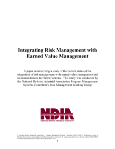 Integrating Risk Management with Earned Value Management