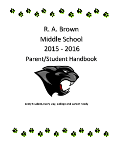 2015-16 Brown Middle School Handbook