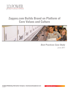 Zappos.com Builds Brand on Platform of Core Values and Culture