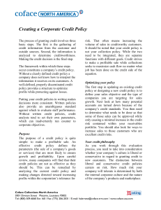 Creating a Corporate Credit Policy (Coface)