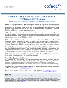 Coface Collections North America Earns Third