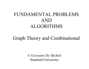FUNDAMENTAL PROBLEMS AND ALGORITHMS Graph Theory